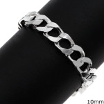 Silver Bracelet With Gourme Chain