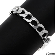 Silver Bracelet With Gourme Chain