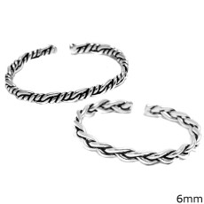 Silver handcuffed Bracelet 925 Braided