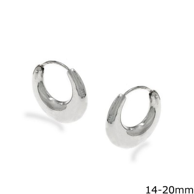 Silver Earrings Hoops 20mm