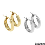 Silver Earrings Hoops 20mm