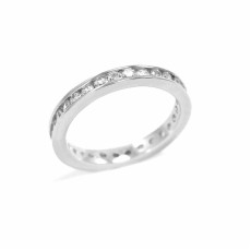 Silver Wedding Ring With Zircon