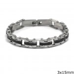 Steel Bracelet With Bike Chain