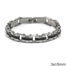 Steel Bracelet With Bike Chain