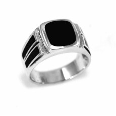 Silver Ring With Square Plate