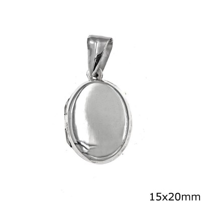 Silver Oval Openable Pendant