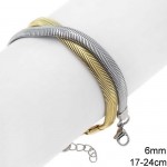 Steel Bracelet Snake flat
